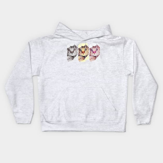 Cat colors art Kids Hoodie by Nano-none